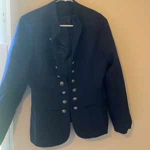 luvamia Women's Open Front Long Sleeves Work Blazer Casual Buttons Jacket Suit